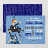 Invitation du Bat mitzvah du Barreau de danse Hora (Devant / Derrière)
