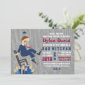 Invitation du Bat mitzvah du Barreau de danse Hora (Debout devant)