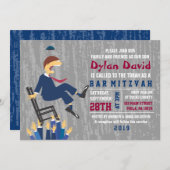 Invitation du Bat mitzvah du Barreau de danse Hora (Devant / Derrière)