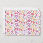 Invitation du Bat mitzvah Floral Torah (Dos)