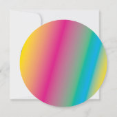 Invitation du Bat mitzvah GLOW Rainbow Splash (Dos)