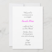 Invitation du Bat mitzvah Neon Paint Splatter (Dos)