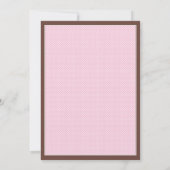 Invitation du Bat mitzvah Pink Brown Poka Dot (Dos)