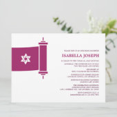 Invitation du Bat mitzvah Torah (Debout devant)