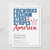 Invitation du BBQ Blanc Rouge et Bleu (Devant)