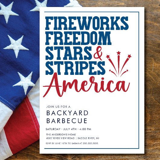Invitation du BBQ Blanc Rouge et Bleu