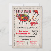 Invitation du BBQ Engagement Party (Devant)