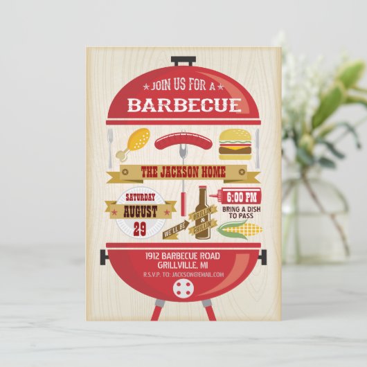 Invitation du BBQ Party (Debout devant)