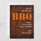 Invitation du BBQ Party (Devant)