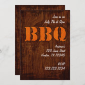 Invitation du BBQ Party (Devant / Derrière)