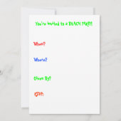 Invitation du Beach Party (Dos)