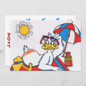 Invitation du Beach Party (Devant / Derrière)