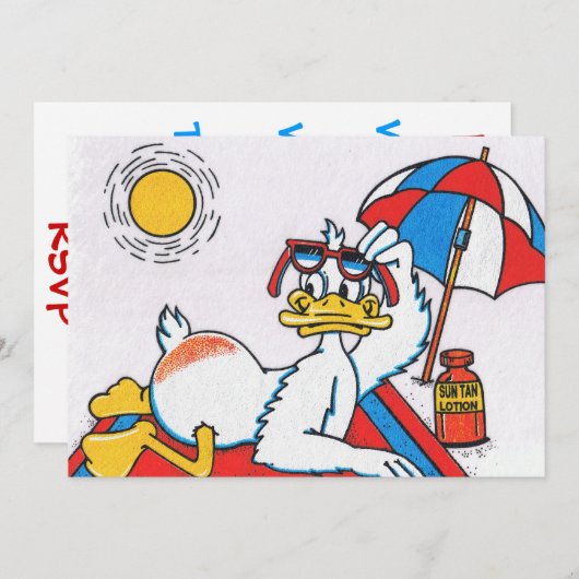 Invitation du Beach Party (Devant / Derrière)