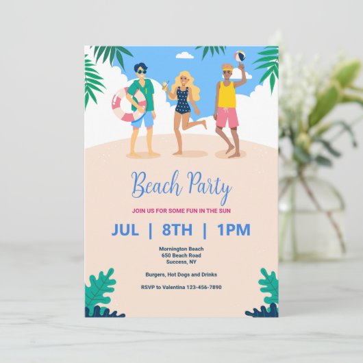Invitation du Beach Party (Debout devant)