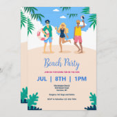 Invitation du Beach Party (Devant / Derrière)