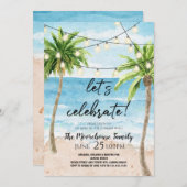 Invitation du Beach Party (Devant / Derrière)