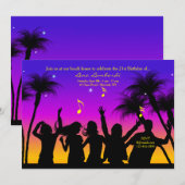 Invitation du Beach Party (Devant / Derrière)
