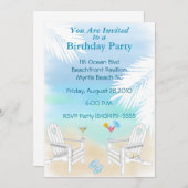 Invitation du Beach Party (Devant / Derrière)