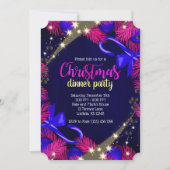 Invitation du billet de fête de Noël Purple & Blue (Devant)