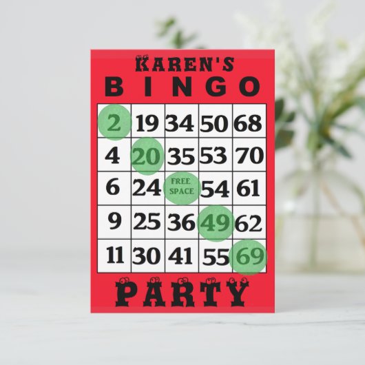 Invitation du BINGO Party (Debout devant)