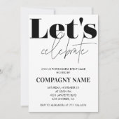 Invitation du Black Business Party Fêtons la fête (Devant)