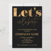 Invitation du Black Business Party Fêtons la fête (Devant)