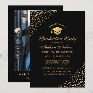 Invitation du Black Gold Graduation Party - Photo