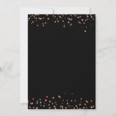 Invitation du Black Gold Pink Confetti Graduation  (Dos)