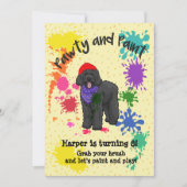 Invitation du Black Labradoodle Dog Art Birthday P (Devant)