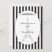 Invitation du Black Paris Theme Sweet sixteen Part (Dos)