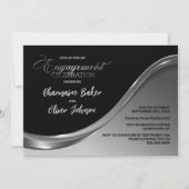 Invitation du Black Silver Engagement Party (Devant)