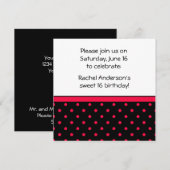 Invitation du Black White Red Pois Party (Devant / Derrière)