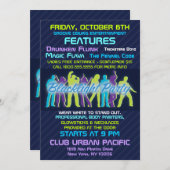 Invitation du Blacklight Party (Devant / Derrière)