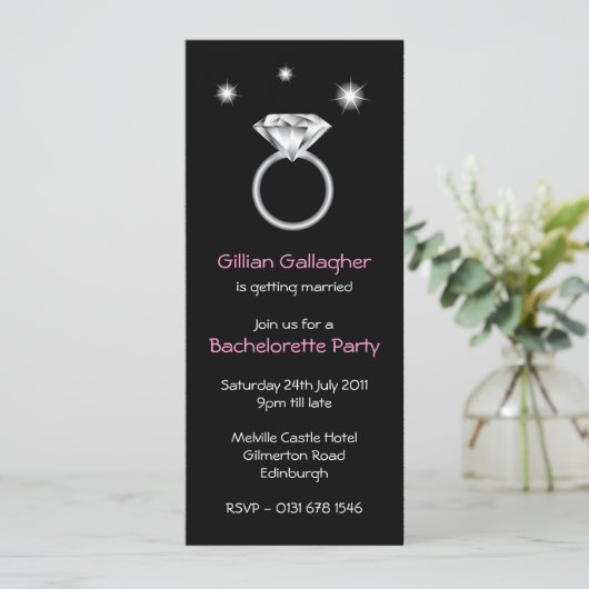 Invitation du Bling Ring Bachelorette Party (Debout devant)