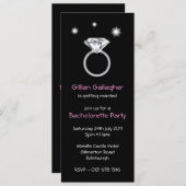 Invitation du Bling Ring Bachelorette Party (Devant / Derrière)