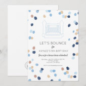 Invitation du Blue Bounce House (Devant / Derrière)
