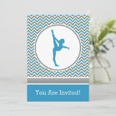 Invitation du Blue Chevron Gymnast Party (Debout devant)