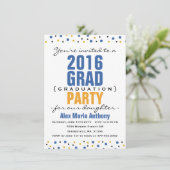Invitation du Blue Graduation Party 2016 Modern Bo (Debout devant)