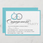 Invitation du Blue Script Engagement Party (Devant / Derrière)