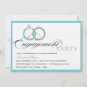 Invitation du Blue Script Engagement Party (Devant)