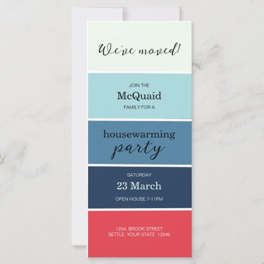 Invitation du Blue Swatch House Warming Party (Devant)