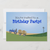 Invitation du Blue Tractor Party (Devant)
