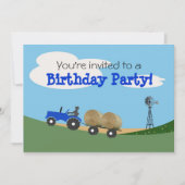 Invitation du Blue Tractor Party (Devant)