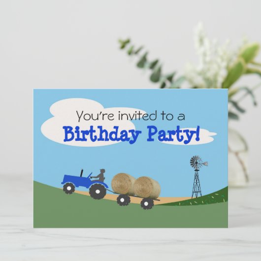 Invitation du Blue Tractor Party (Debout devant)