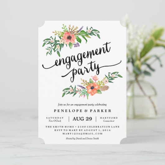 Invitation du Boho Engagement Party (Debout devant)