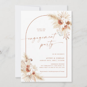 Invitation du Boho Engagement Party   Carte Douche
