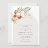 Invitation du Boho Floral Engagement Party (Devant)