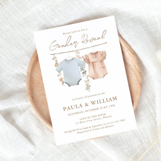 Invitation du Boho Gender Reveal Party