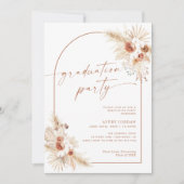 Invitation du Boho Pampas Graduation Party (Devant)