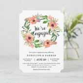 Invitation du Boho Wreath Engagement Party (Debout devant)